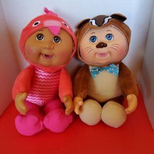 Lot of two Cabbage patch kids plastic and cloth babies.